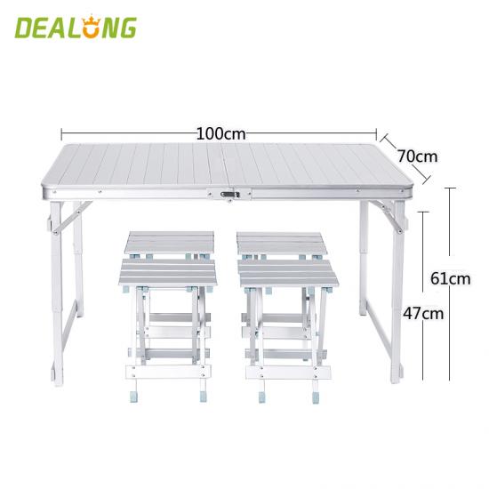 Picnic Portable Aluminum Table and Chair Combo