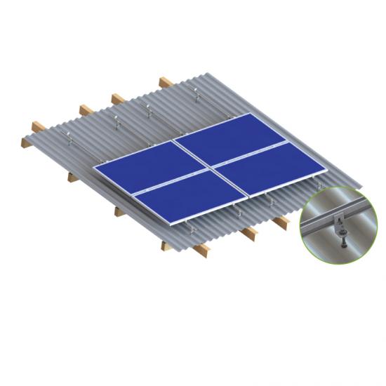 Tin metal roof solar panel mountings