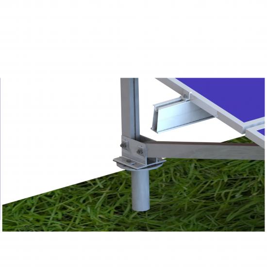 Montajes de suelo solar de aluminio para pilote de tornillo o cimentación de poste de apisonamiento