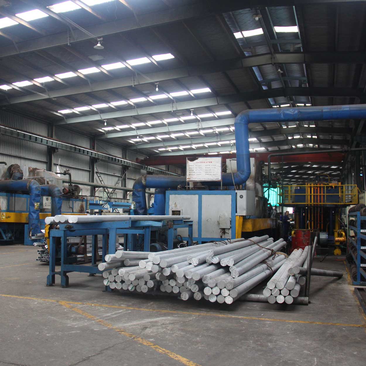proceso de producción de extrusión de aluminio
